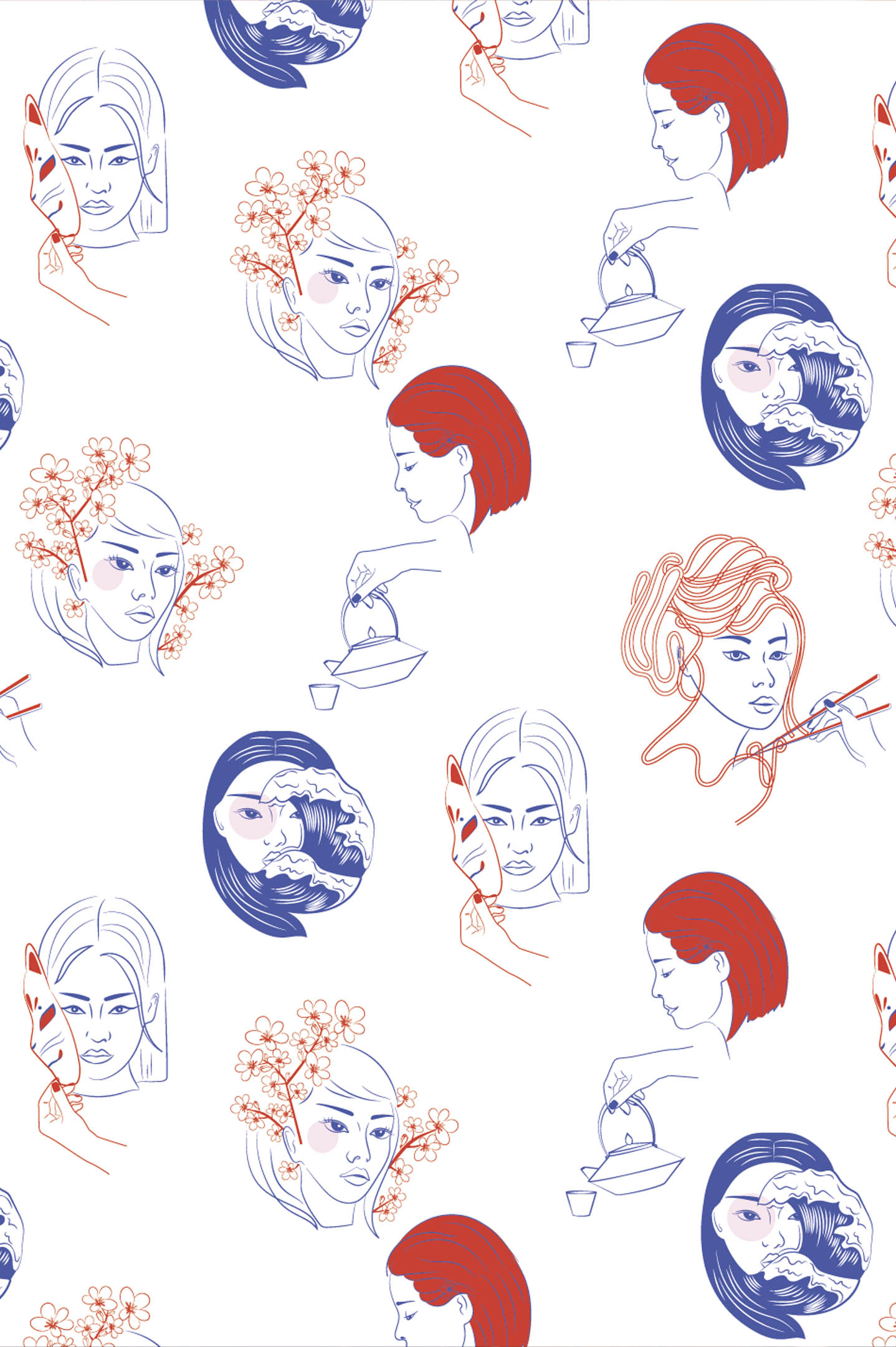 n558 white pattern Colored face wallpaper white pattern