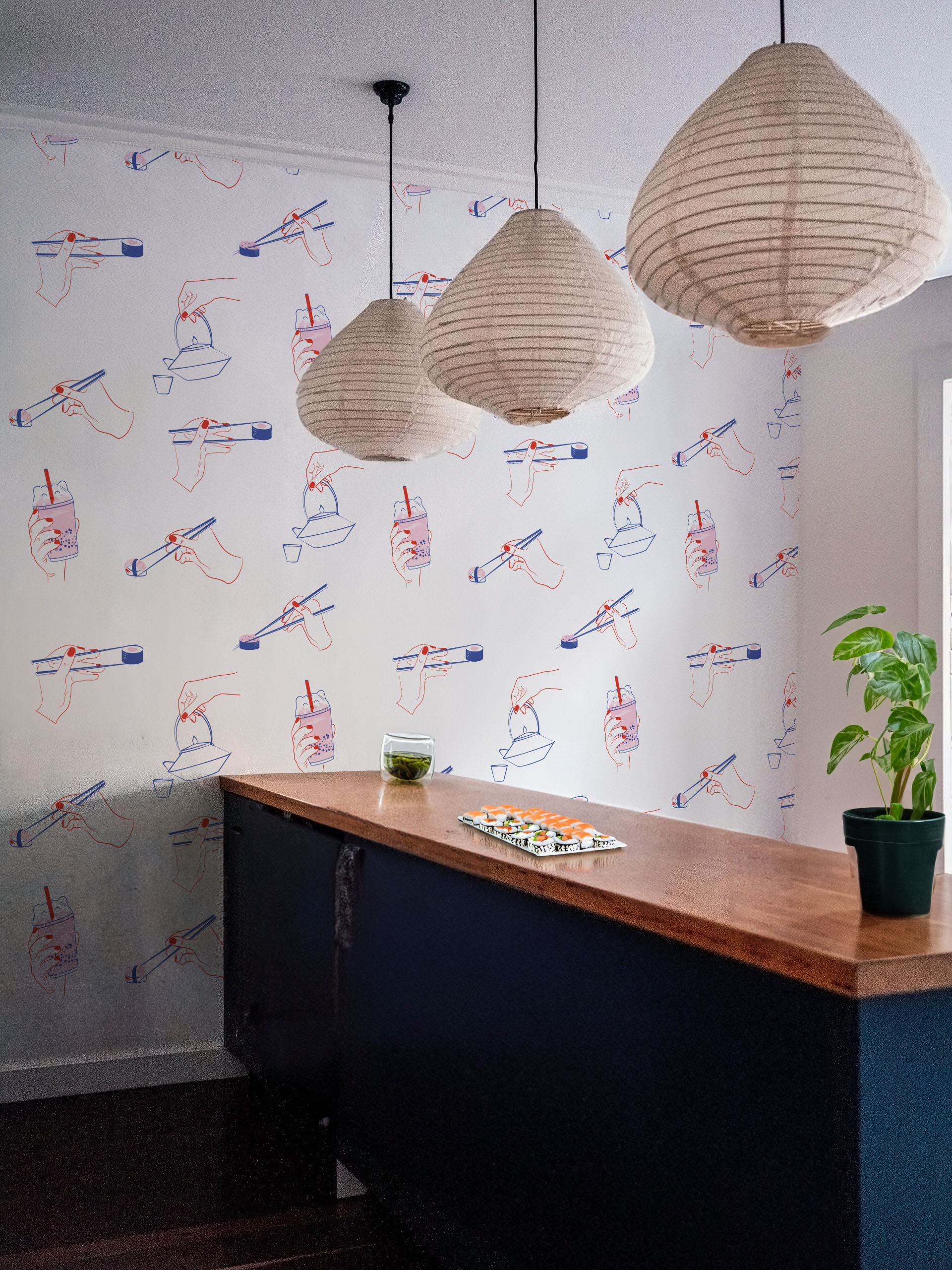 n573 kitchen Japanese flavors kitchen wallpaper