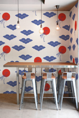Japanese cloud wallpaper for public spaces