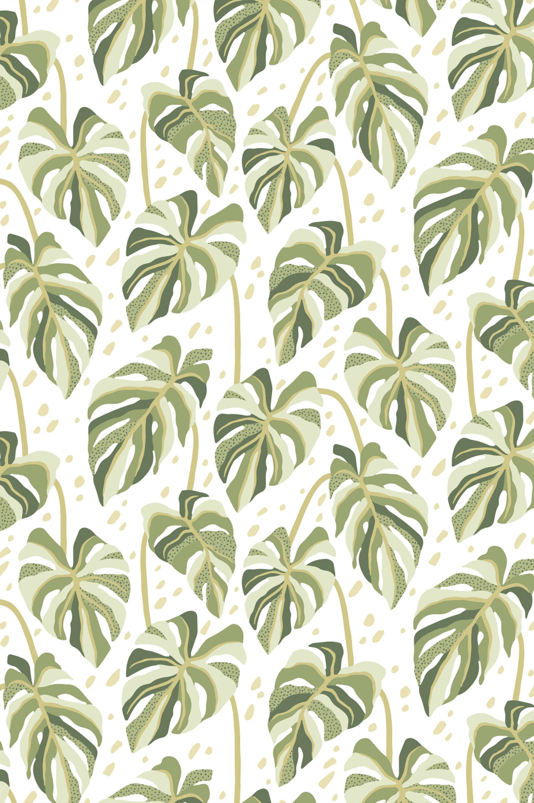 papier peint feuilles jungle vert motif