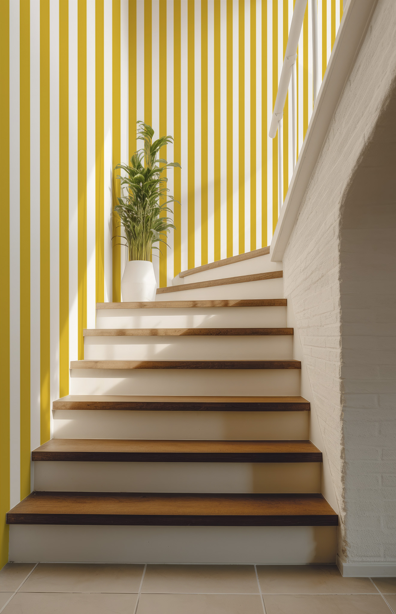 N593 jaune escalier