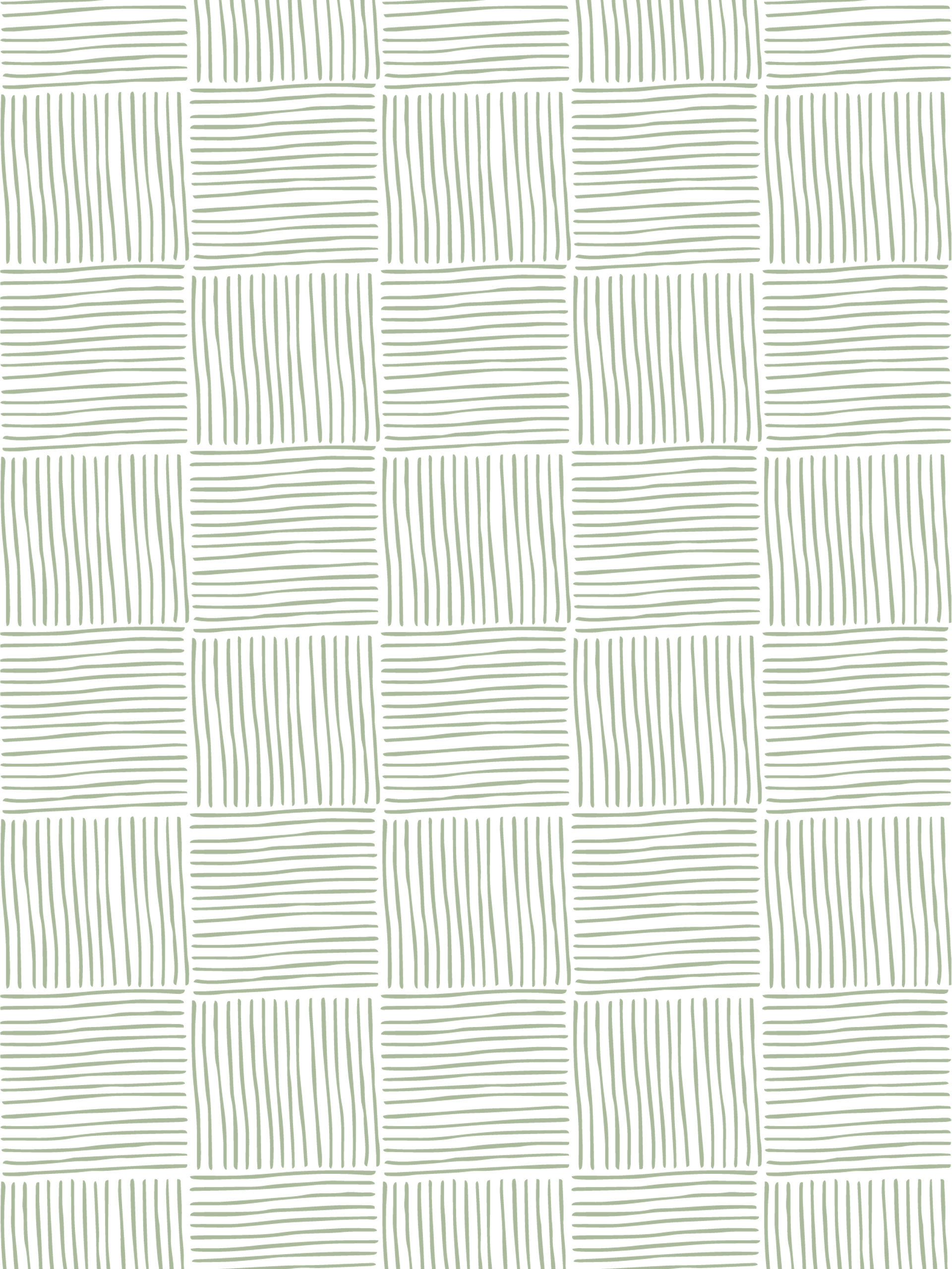 Green Zen Square Pattern Wallpaper