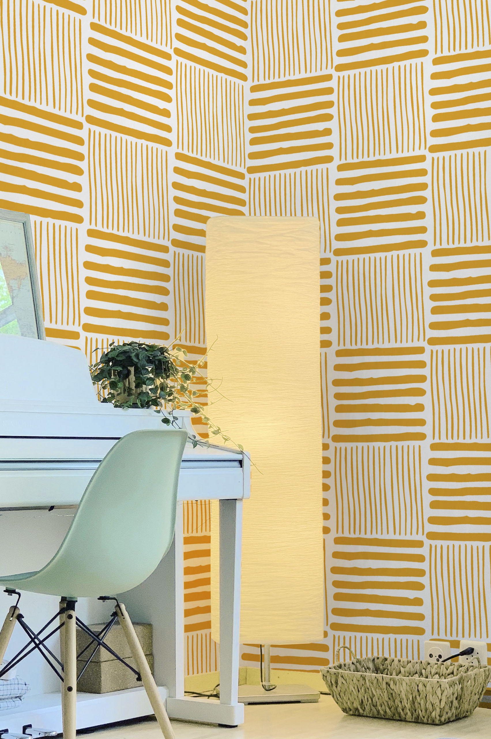 cuadro 2 orange bureau papier peint carré subtil orange bureau