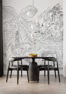 N°596 Paisaje Místico Papel Pintado de Cocina