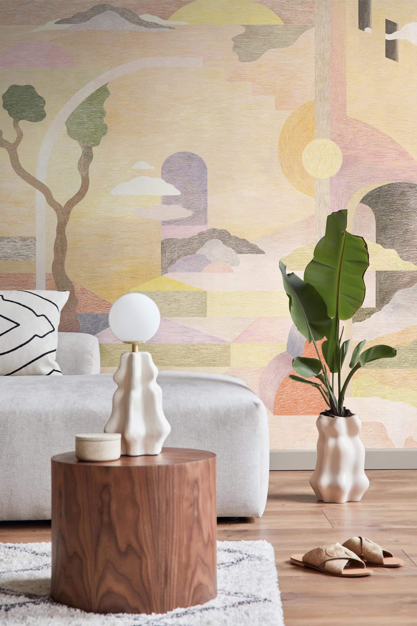 Anne Suze living room sofa dream city wallpaper Anne Suze living room sofa dream city wallpaper