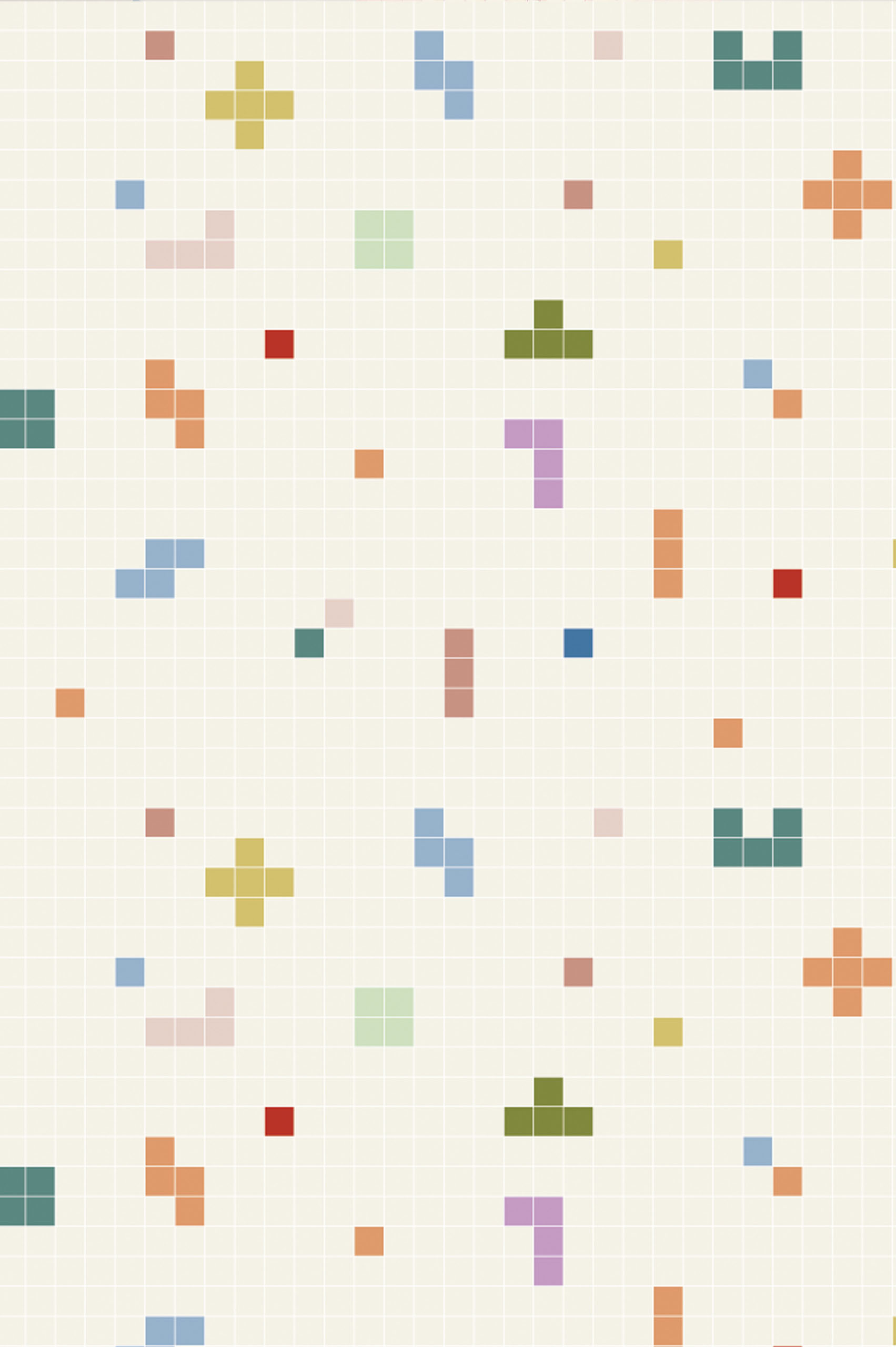 Nº608: Wallpaper – Pixel Harmony Beige – zoomed