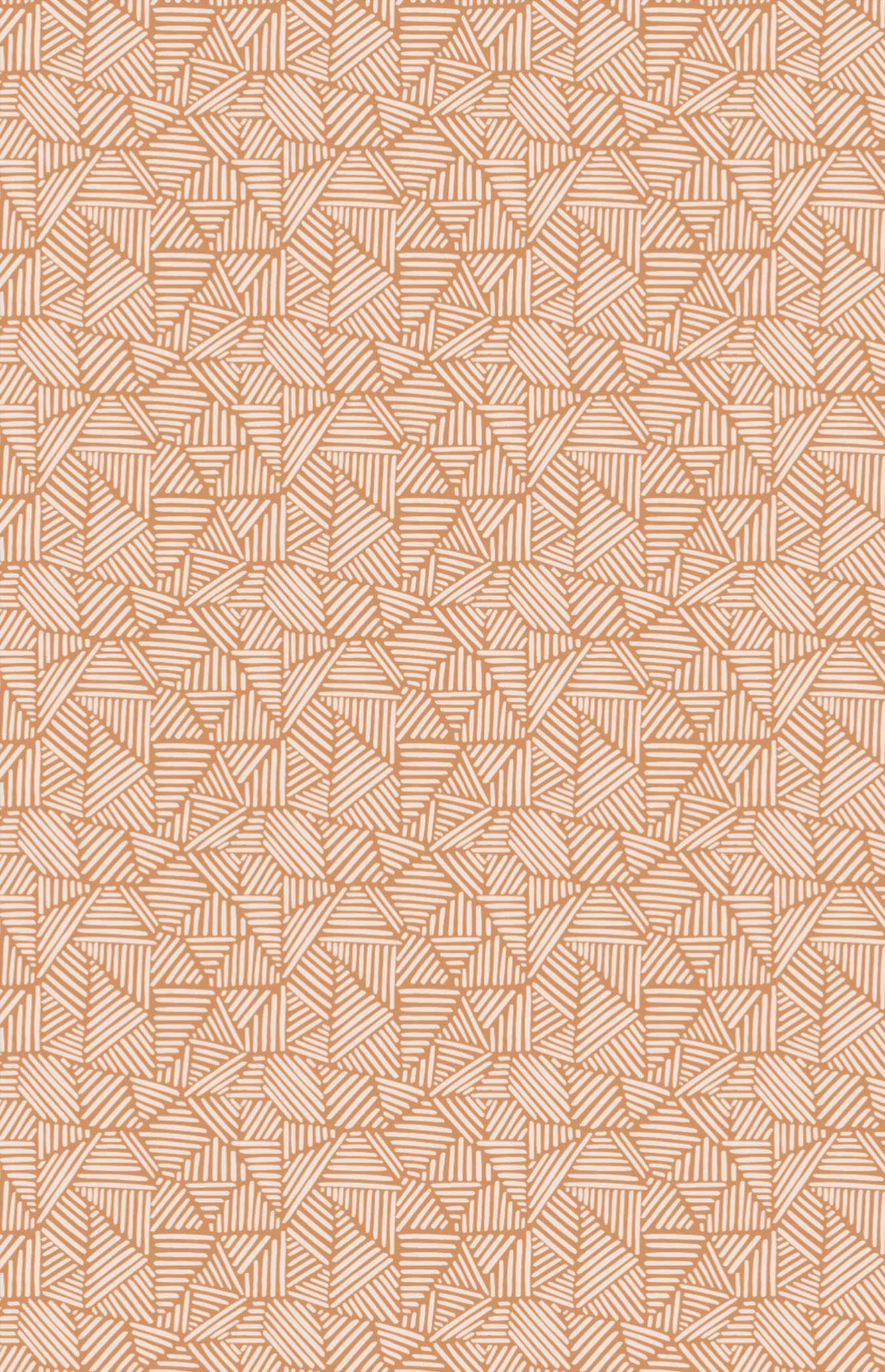 N°630 : Intertwined Triangles - orange - pattern