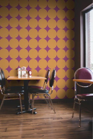 N°622 : Retro Circles - orange - public spaces.