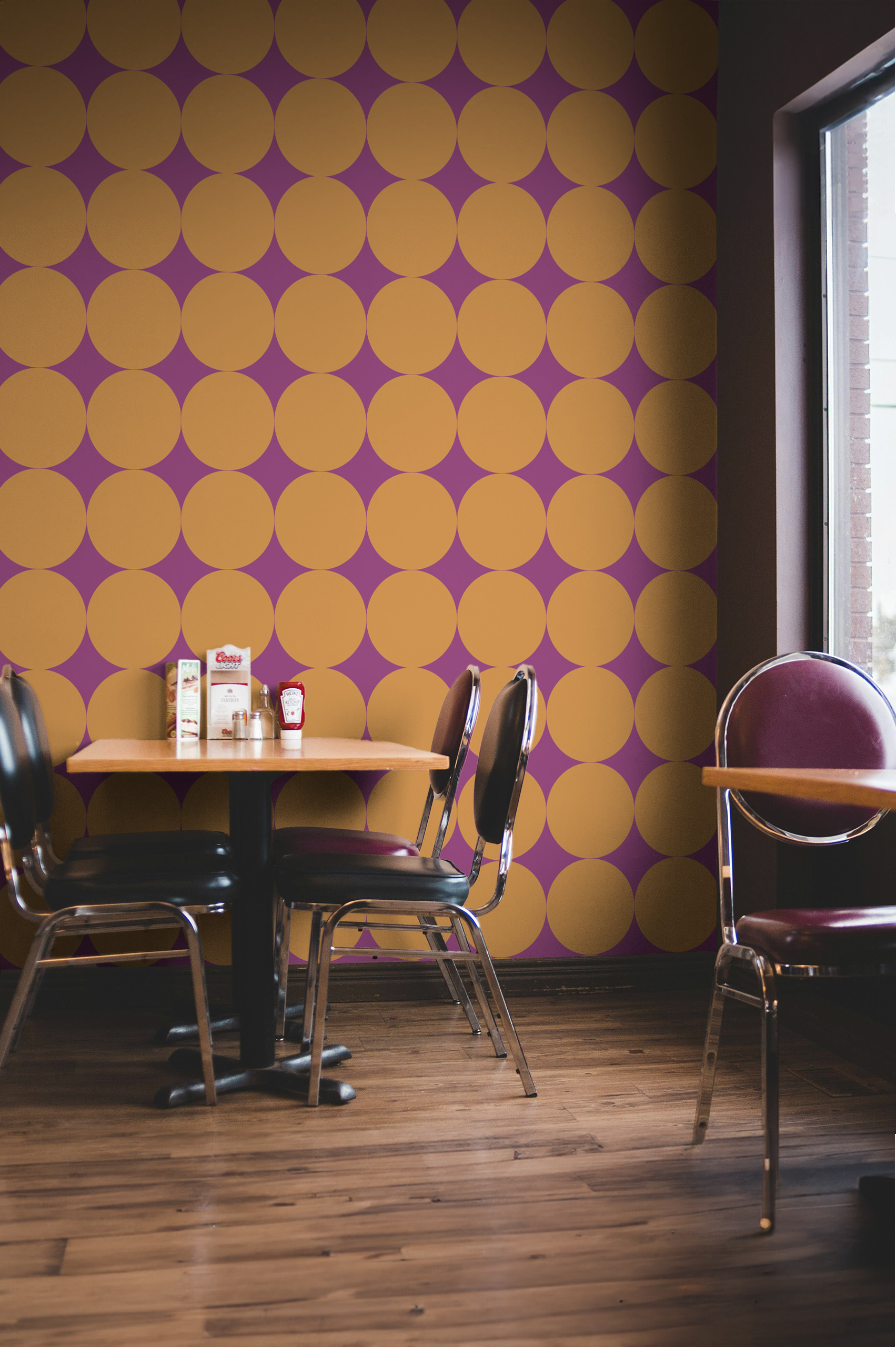 N°622 : Retro Circles - orange - public spaces.