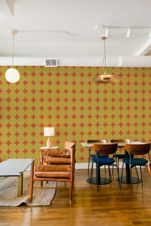 N°622 :  Cercles Rétro - vert - salon.