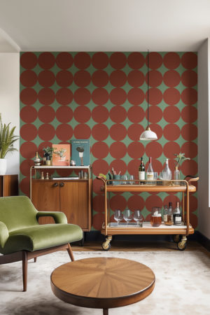 N°622 :  Cercles Rétro - terracotta - espaces publiques.