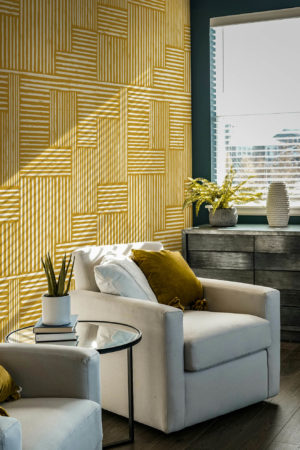 N°624 : Solar Weaving - yellow - living room.