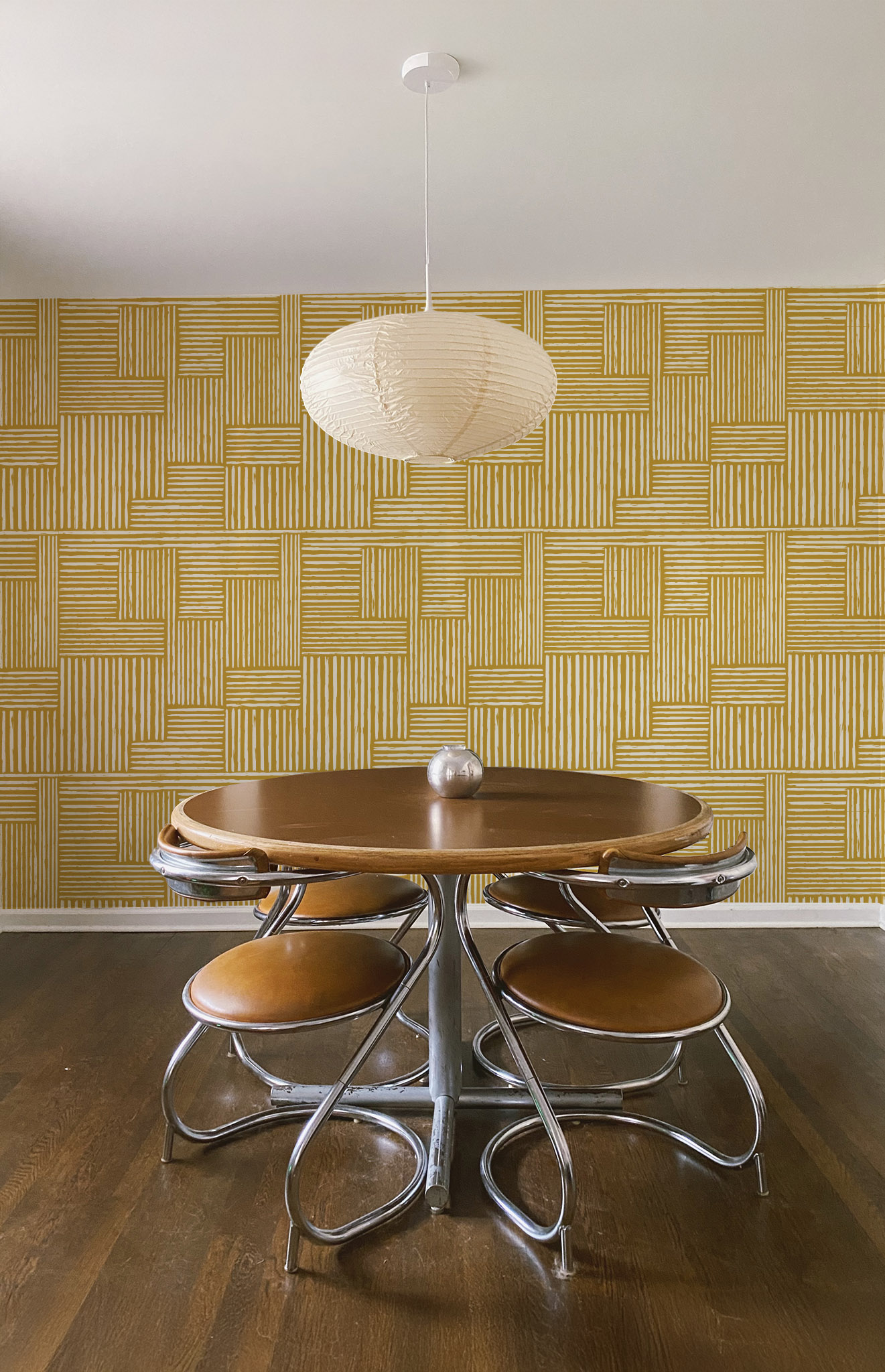 Nº624 : Solar Weaving - yellow - dining room. N°624 : Solar Weaving - yellow - dining room.