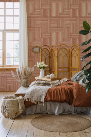 N°624 :  Tissages Solaires - terracotta - chambre