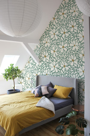 N°637 :  Mosaïque Botanique - vert - chambre