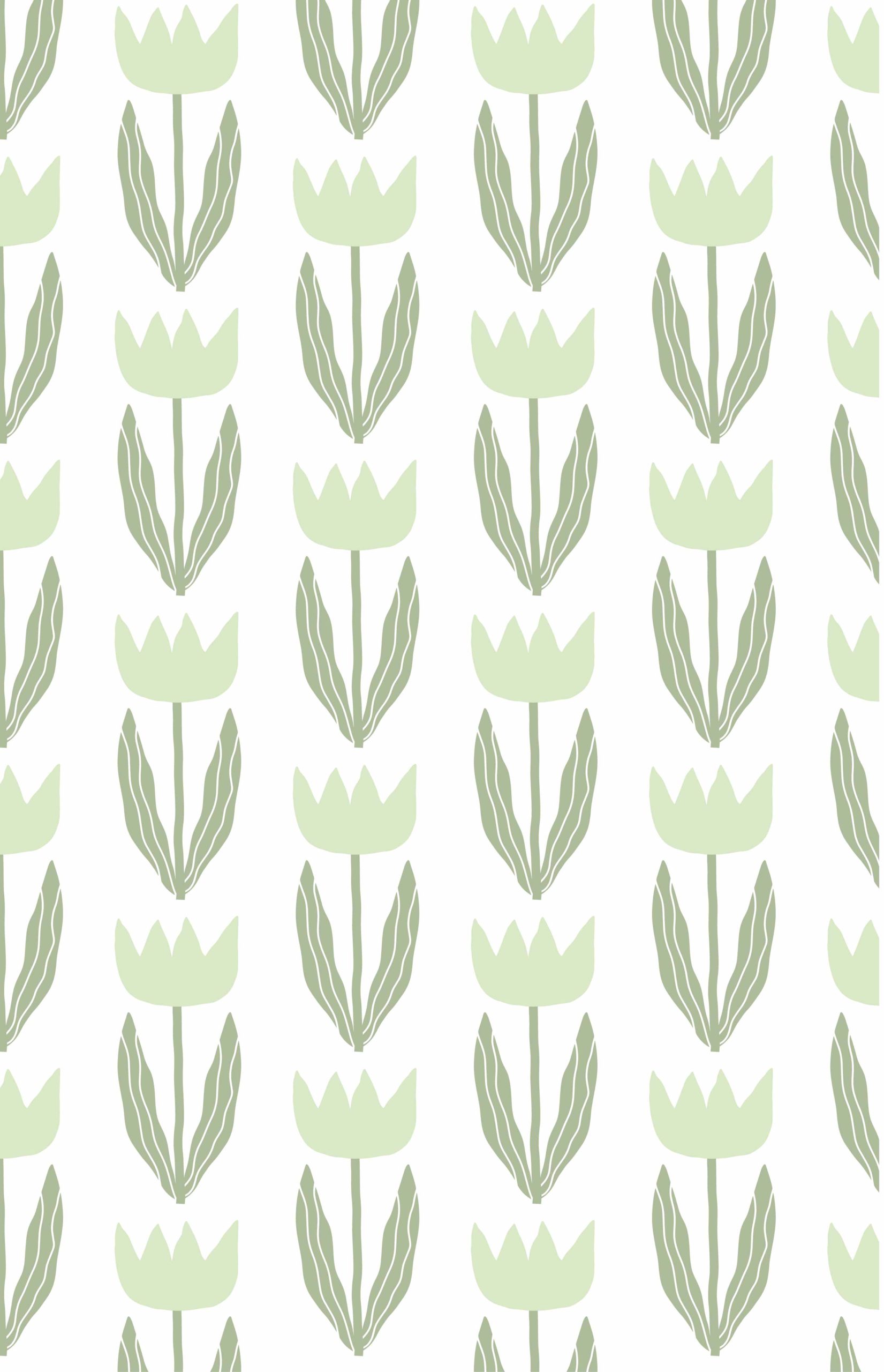 N°640 : Wild Tulips - green - pattern