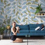 N°641 : Évasion Végétale - bleu clair - salon.