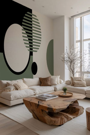 N°644 : Modern Eclipse - green - living room