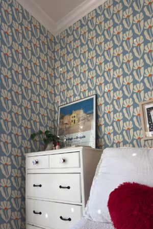 N°634 :  Bloom Rétro  - bleu - chambre