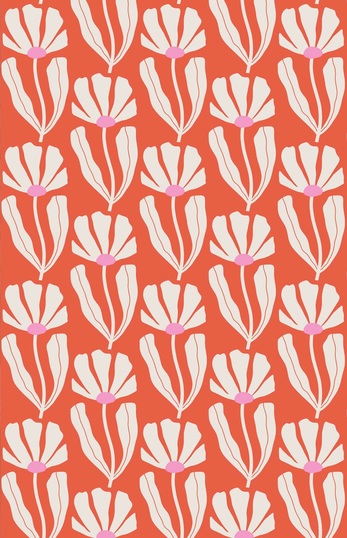 N°634 : Bloom Retro - red - pattern