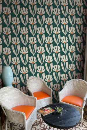 N°634 : Bloom Rétro - vert - salon