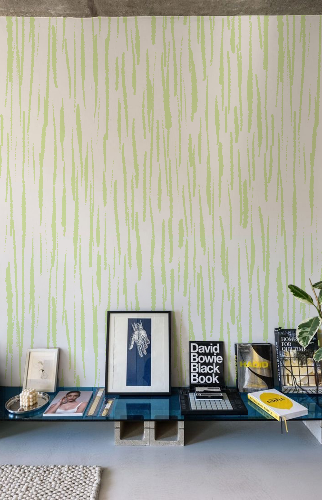 N°634 : Wild Drawing - green - living room