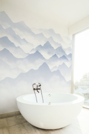 N°642 : Brumes des Cimes - bleu - salle de bain