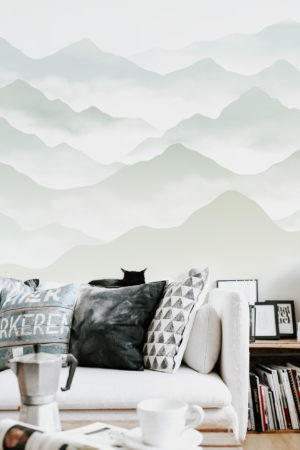 N°642 :  Brumes des Cimes - vert - salon.