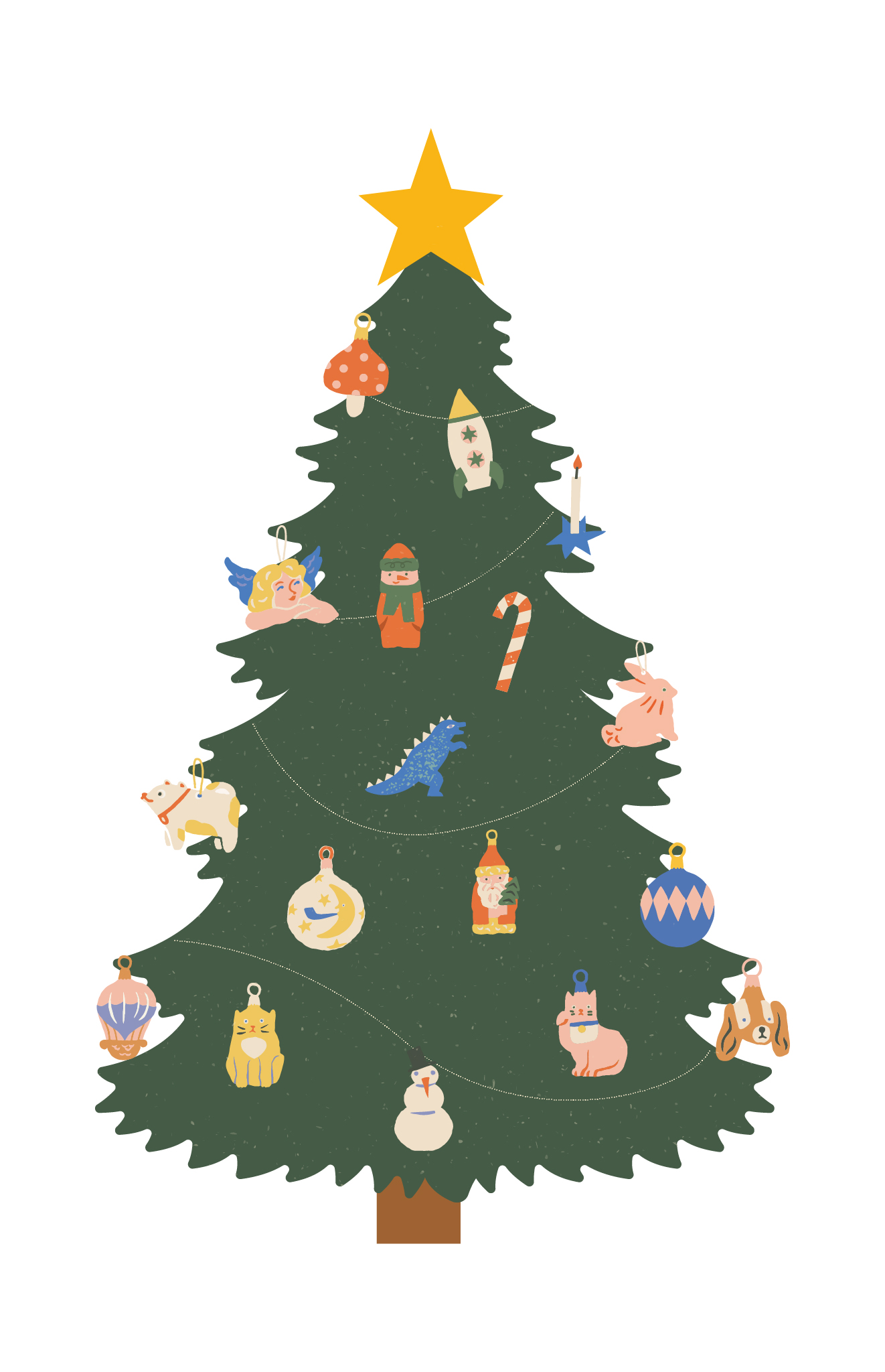 Patrón de árbol navideño