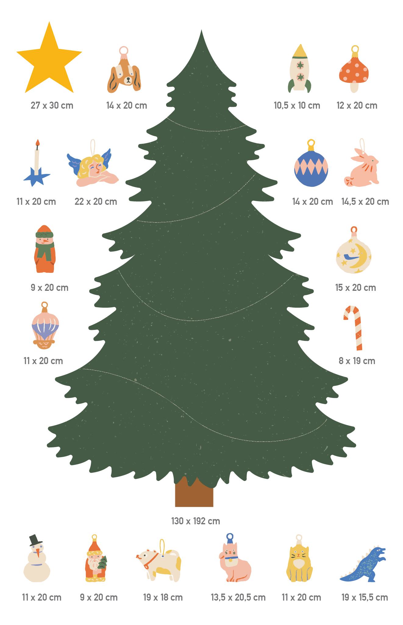 Árbol de Navidad medidas