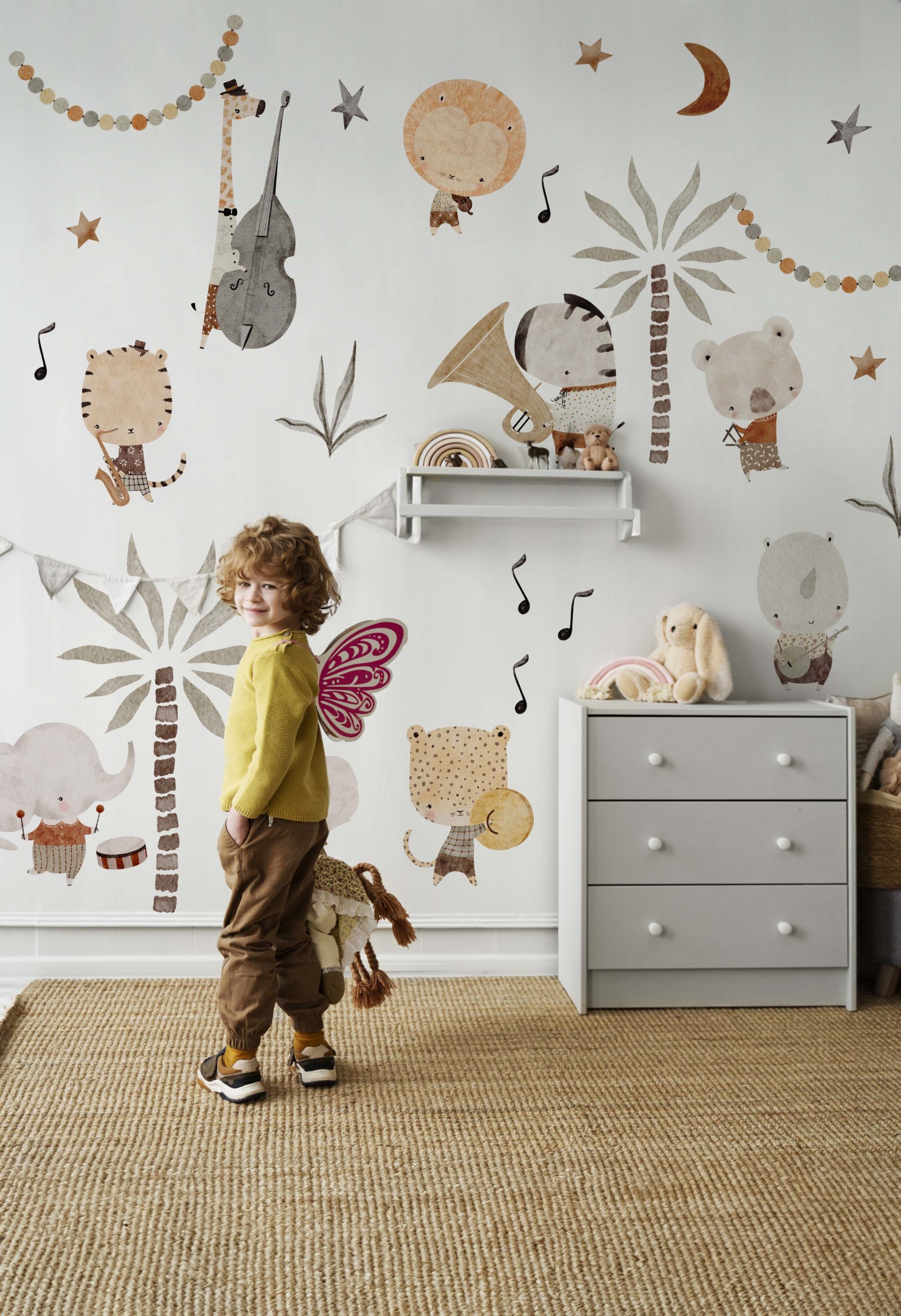 Gold,Poster,On,The,Wall,In,Child's,Bedroom,Interior,With