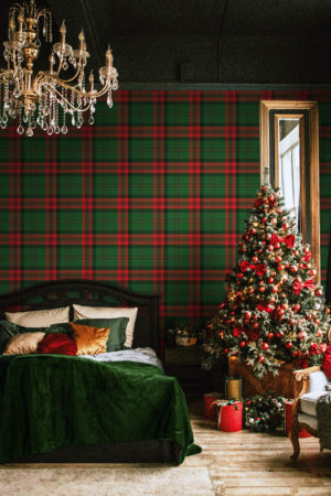 N°654 : Colorful Tartan - green - bedroom