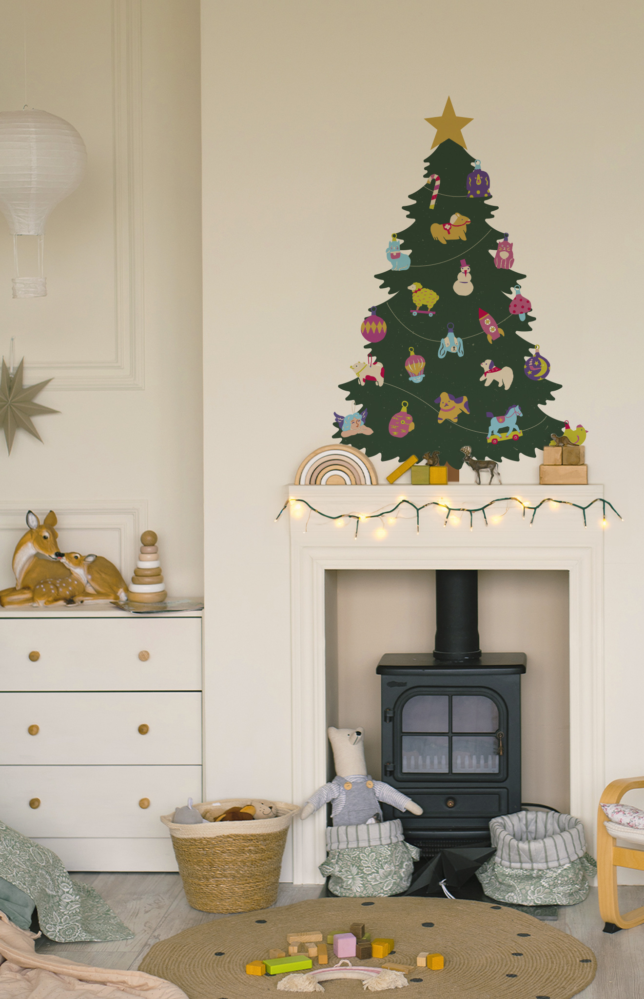 Living room Christmas tree