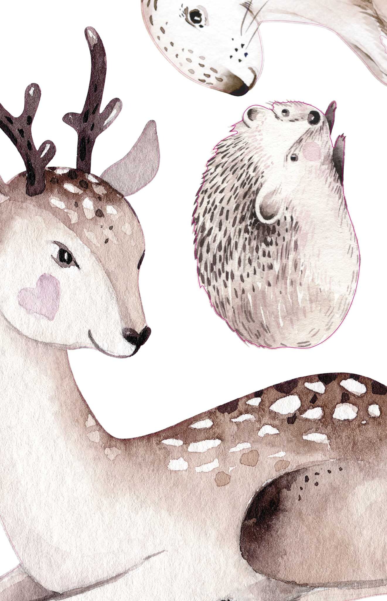 Stickers Muraux Forêt Enchantée motif zoom