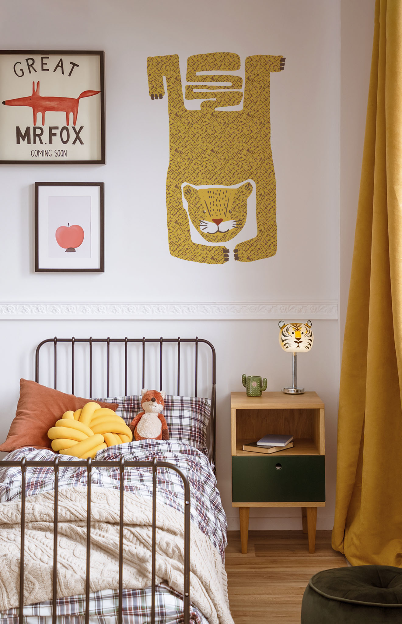 guépard chambre jaune