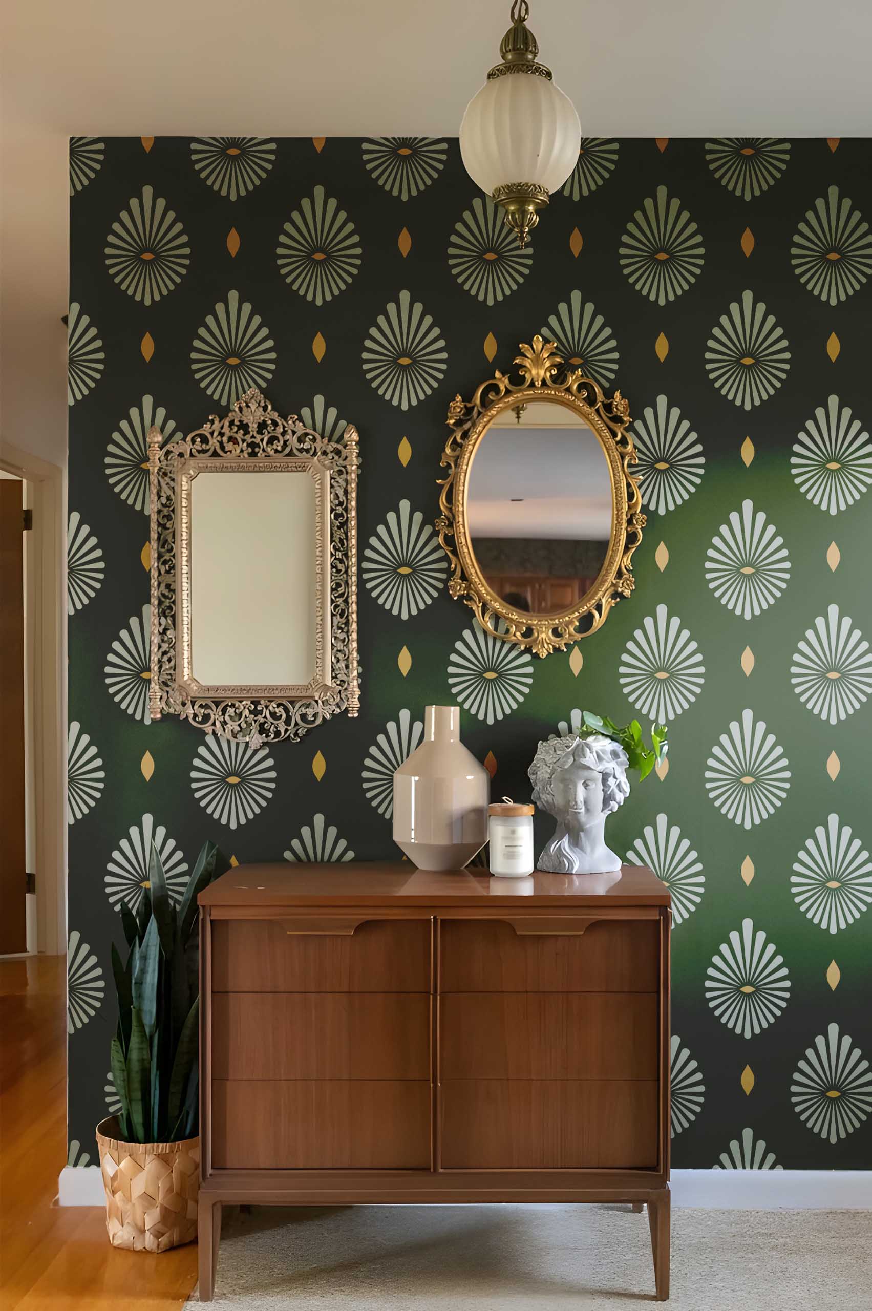 N703 Green Living Room