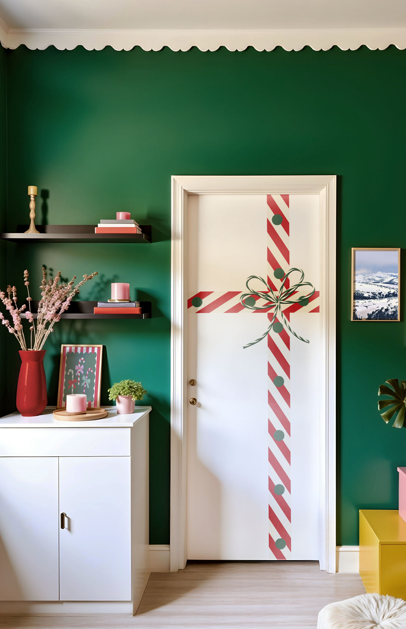 Christmas ribbon stickers