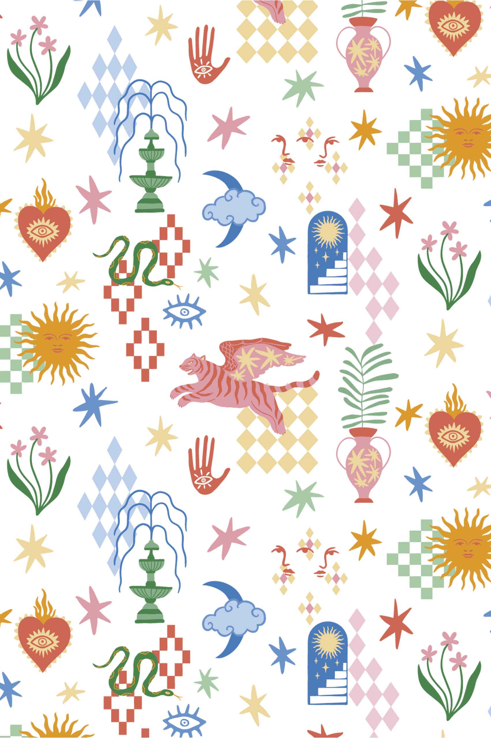 N804 Multicolor Pop Pattern